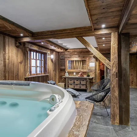 élégant à Le Praz Avec Spa, Cheminée Et Services Inclus - Fr-1-568-35 Chalé